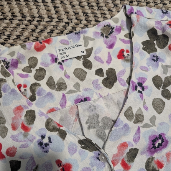 Frank & Oak Flutter Blouse With Floral Pattern - Picture 5 of 13